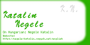 katalin negele business card